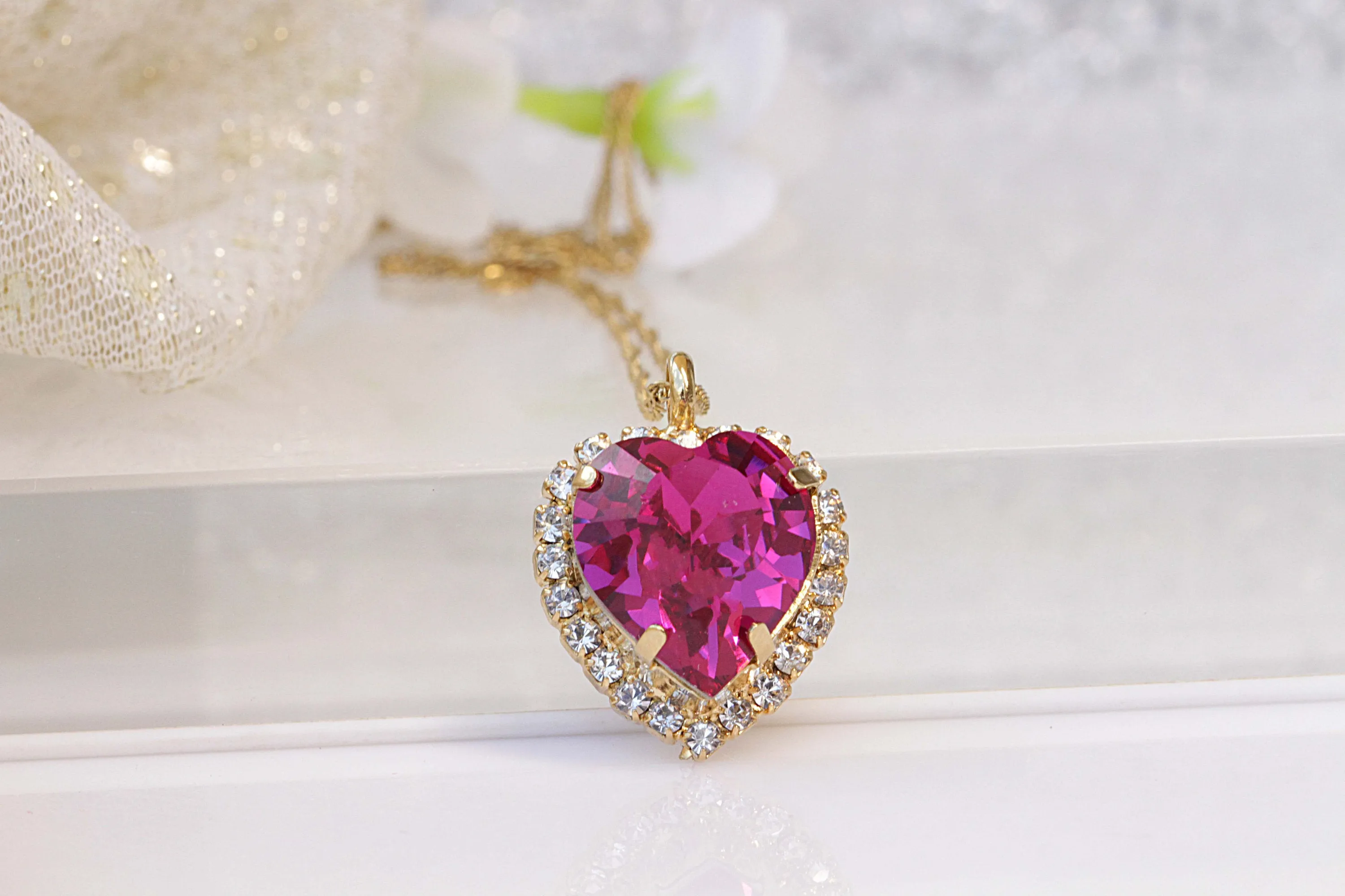 PINK FUCHSIA NECKLACE