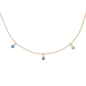 Pisces Zodiac Fringe Necklace