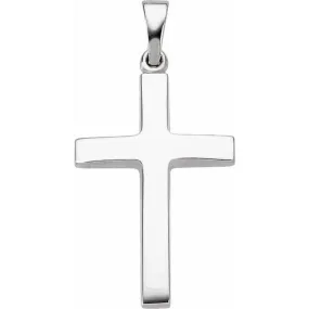 Platinum 23x15.9 mm Cross Pendant