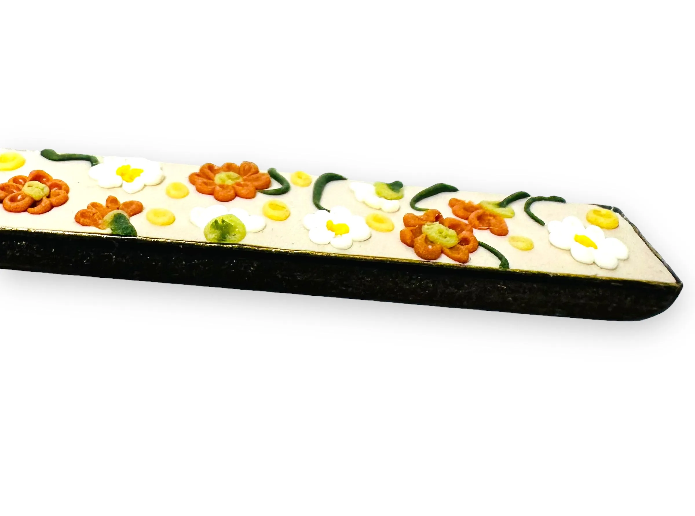 Polymer Clay Floral Sculpted Necklace