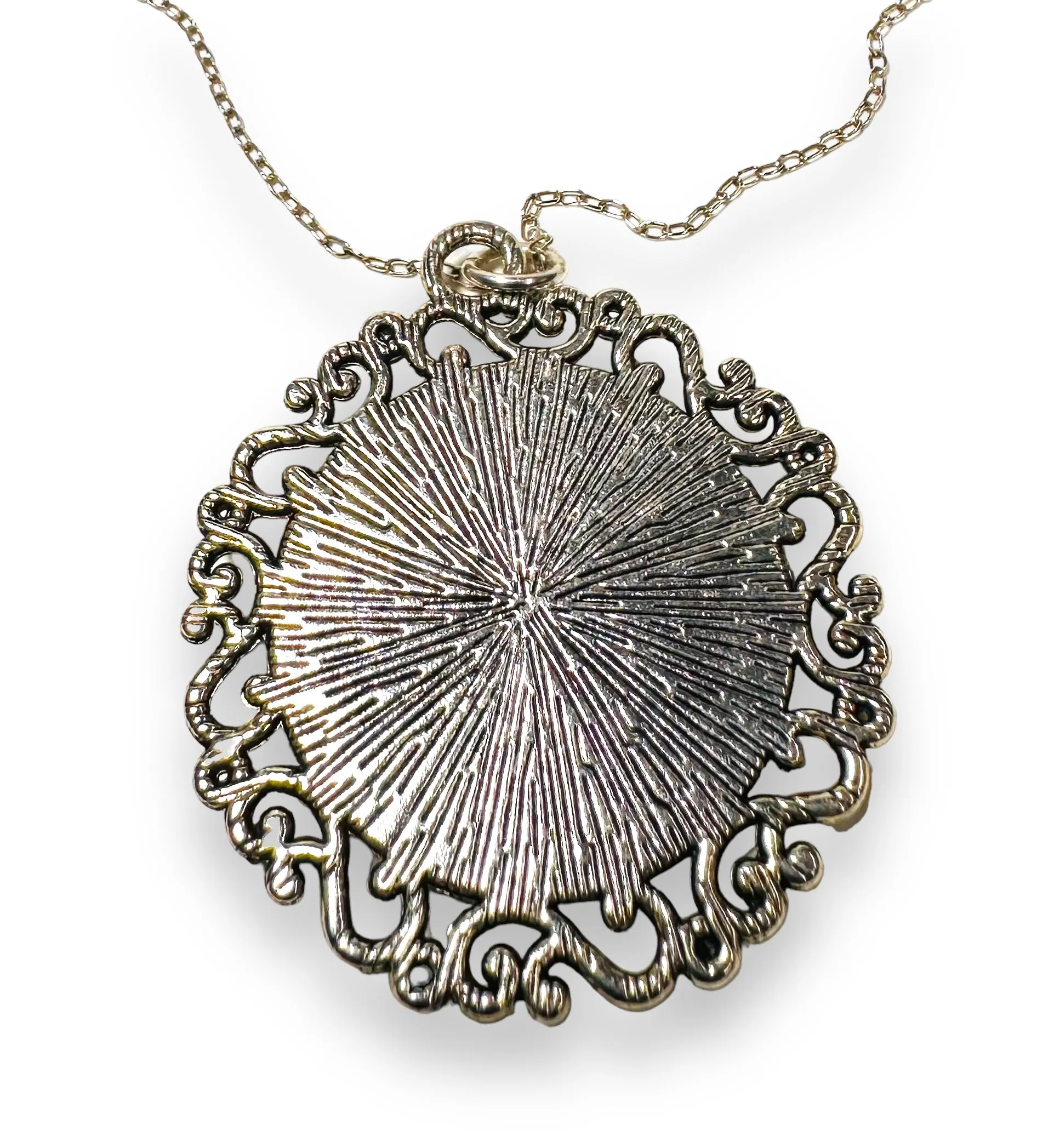 Polymer Clay Floral Sculpted Necklace