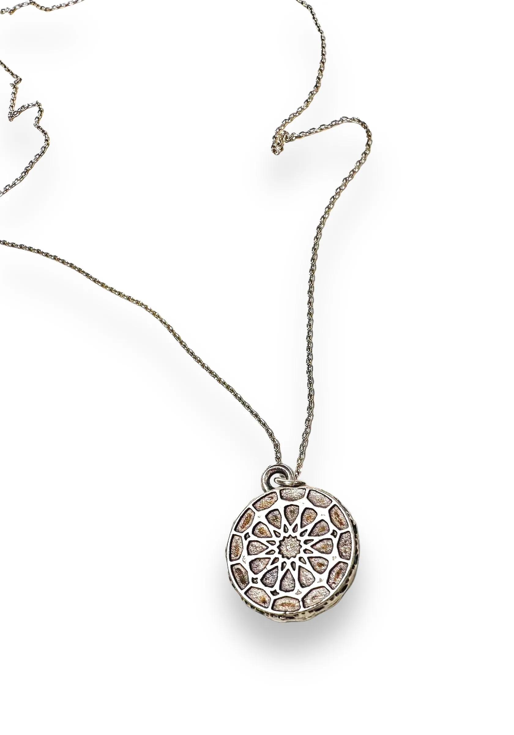 Polymer Clay Floral Sculpted Necklace