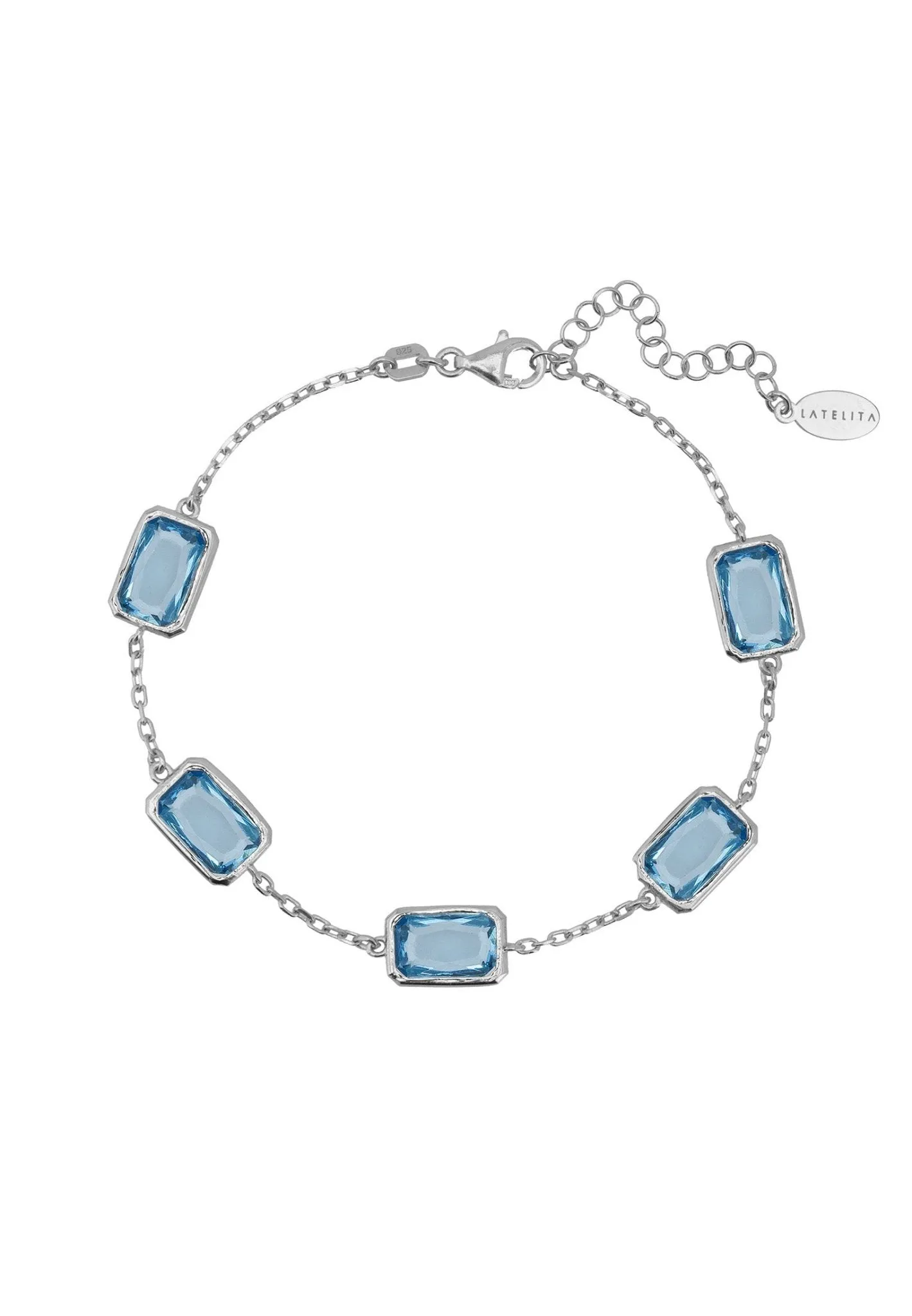 Portofino Bracelet Silver Blue Topaz