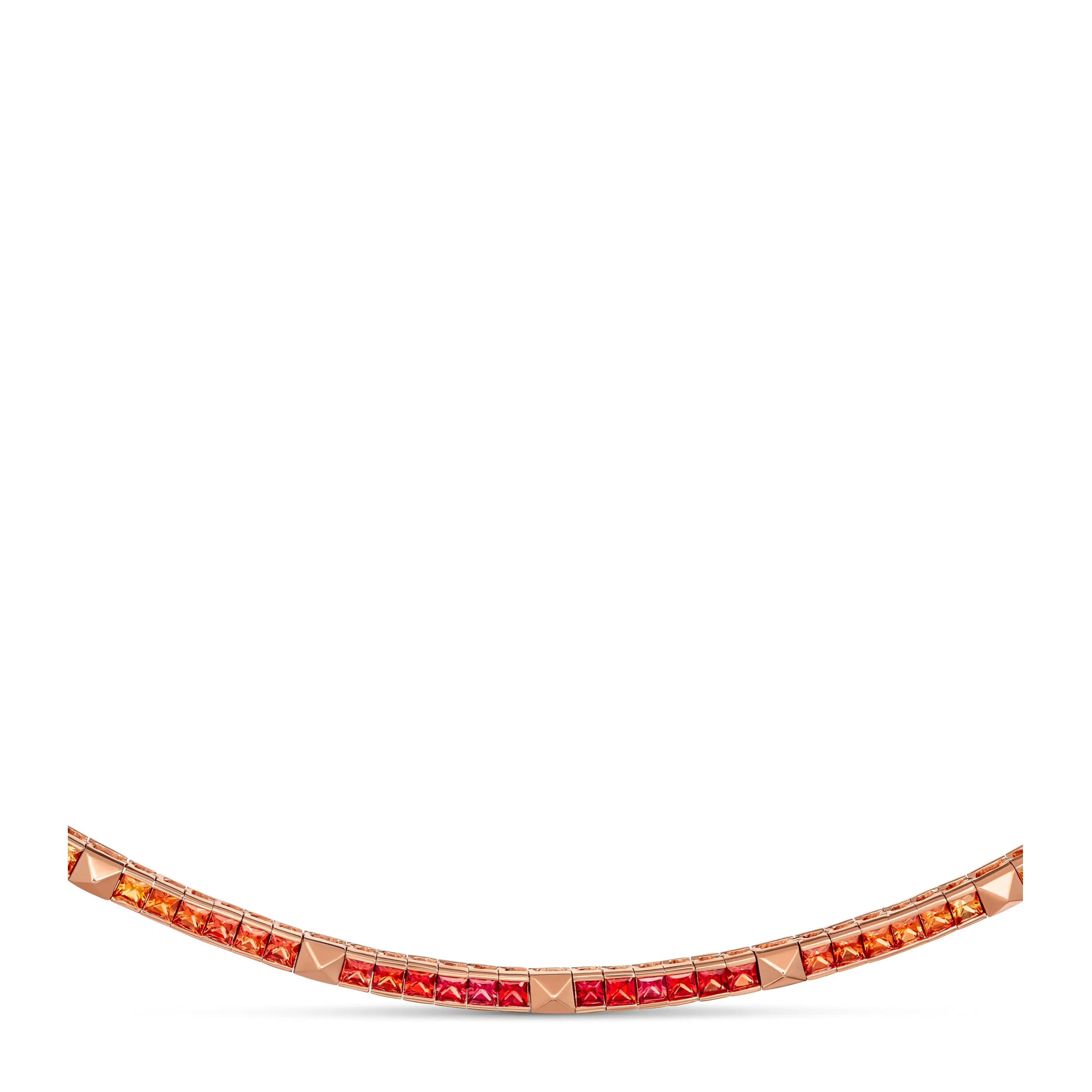 R.08® Une Rainbow Sapphire Necklace | 18K White Gold