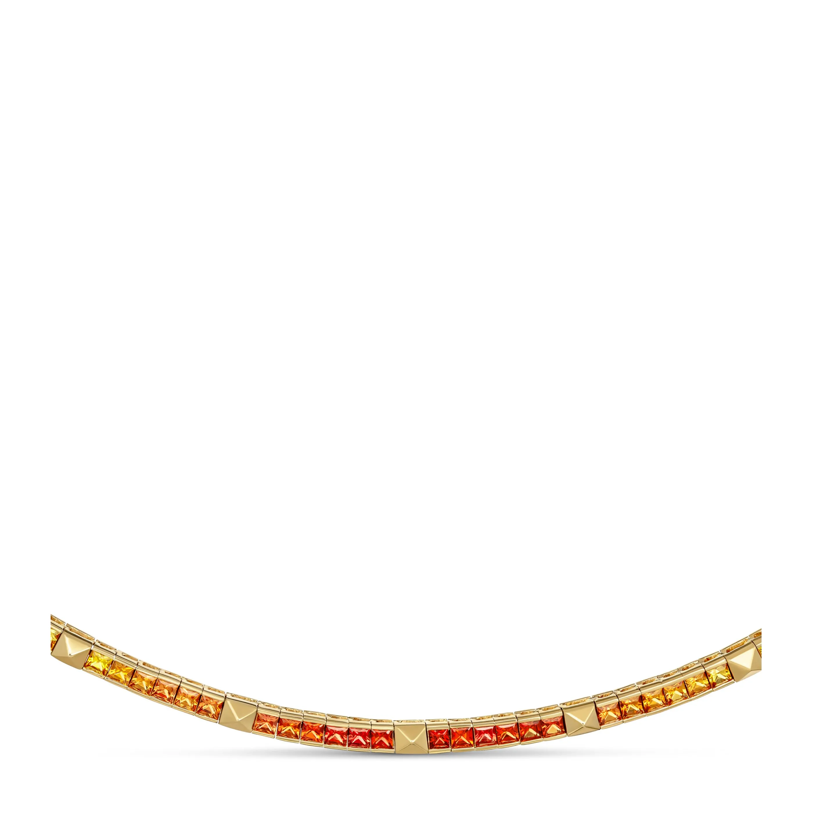 R.08® Une Rainbow Sapphire Necklace | 18K White Gold