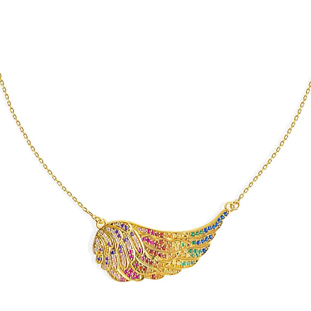 Rainbow Angel Wing Bracelet