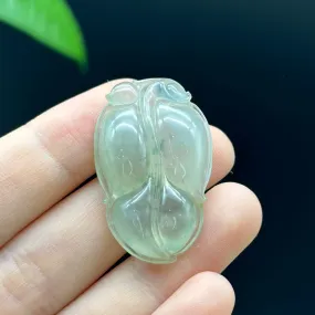 RealJade® Co. Genuine Ice Jadeite Jade Jin Zhi Yu Ye (Leaf) Necklace