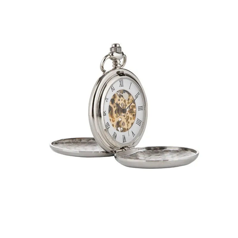 Rennie Mackintosh Eleven Flower Bud Mechanical Pocket Watch In Pewter