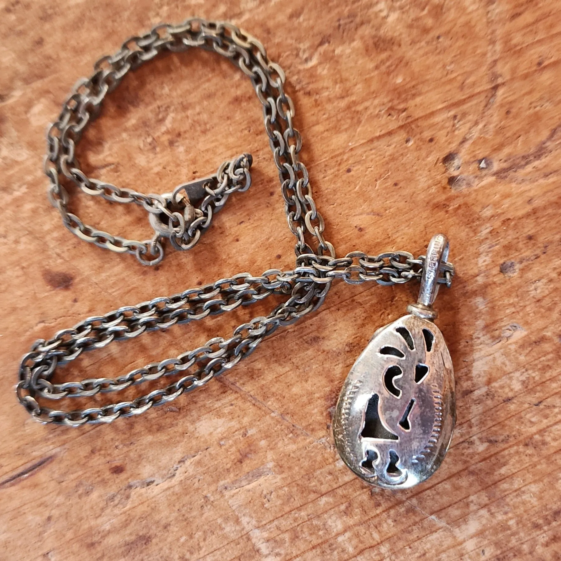 Reversible Navajo Pendant with Chain