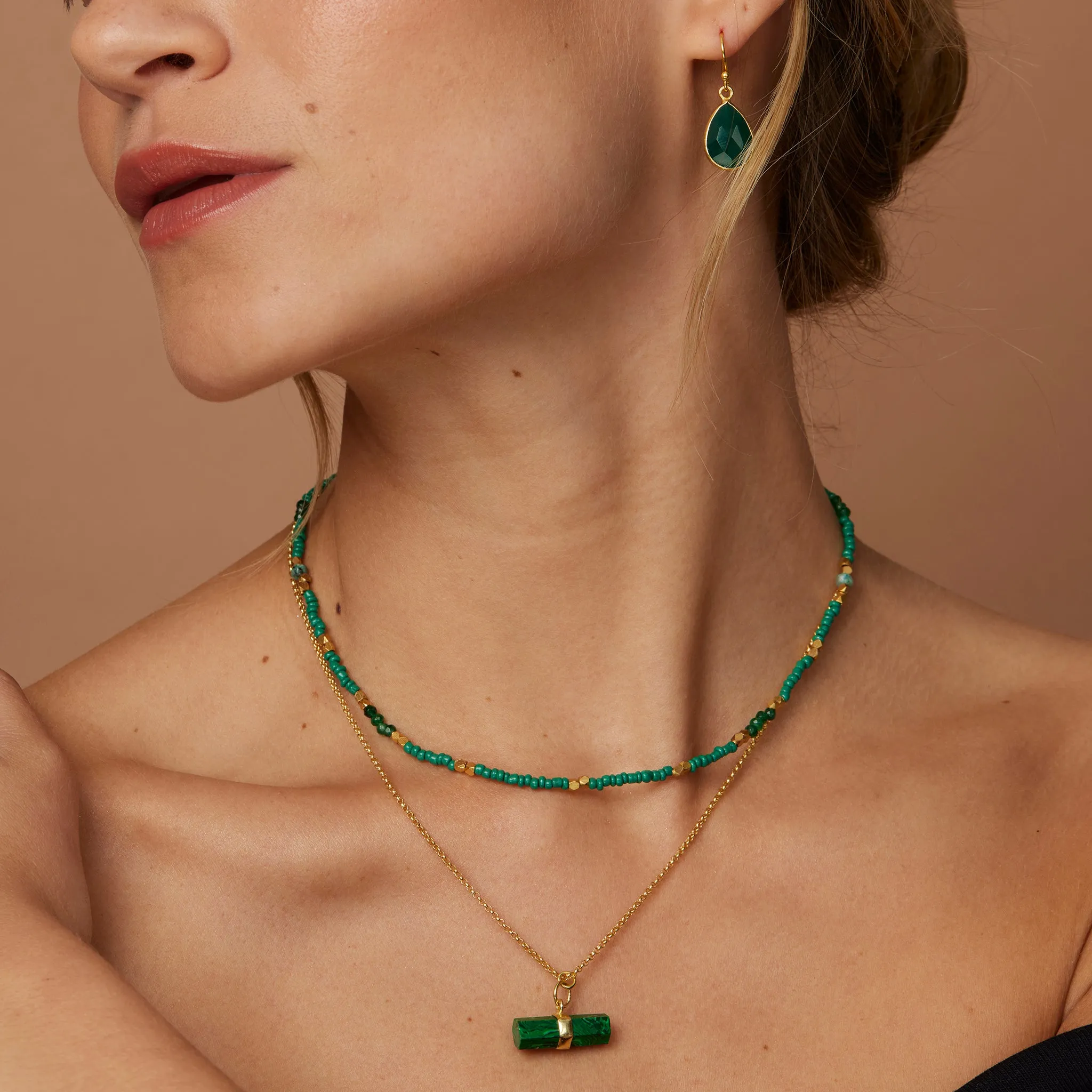 Riley Necklace Dark Green