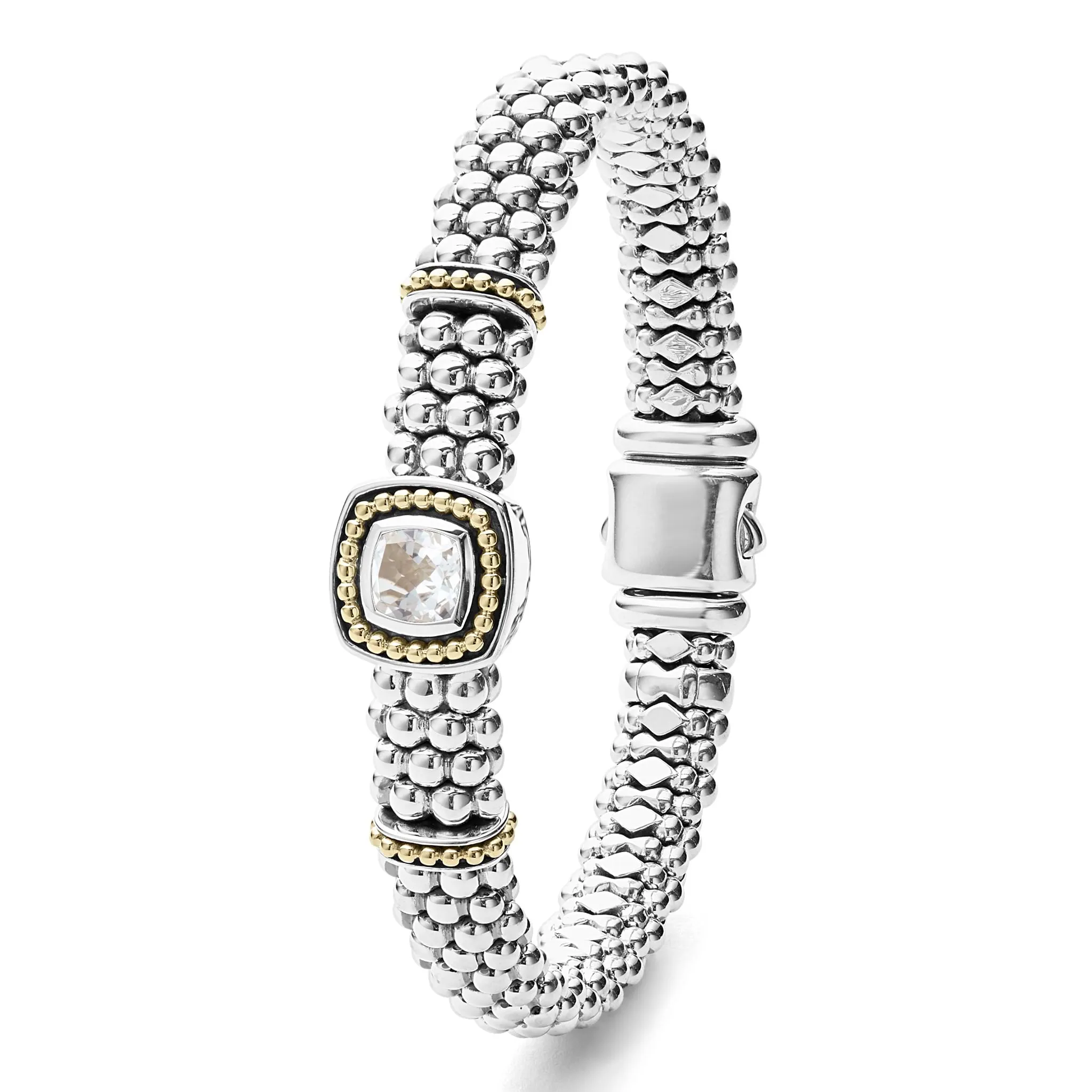Rittenhouse White Topaz Caviar Bracelet | 9mm