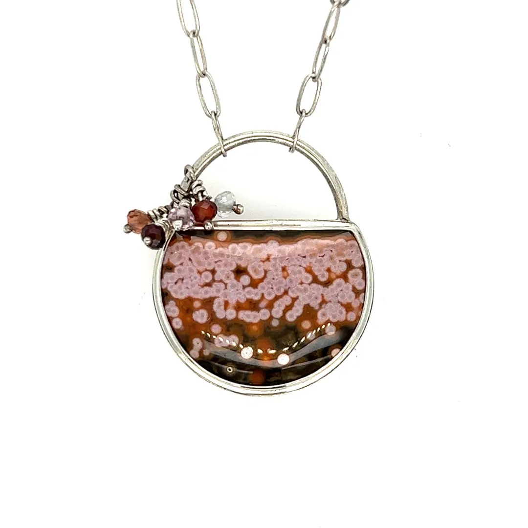 River Jasper & Sapphire Necklace