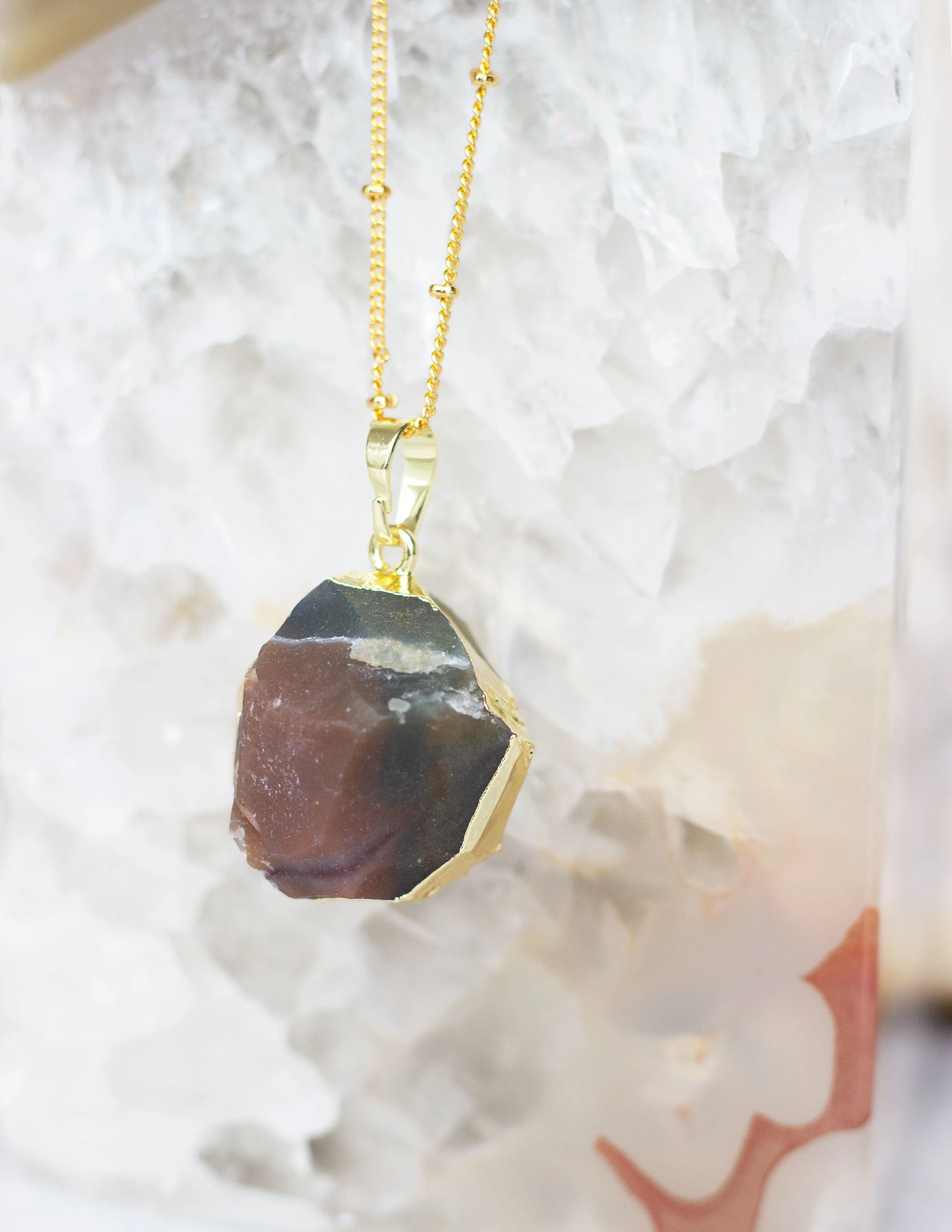 ROUND JASPER PENDANT- 0312