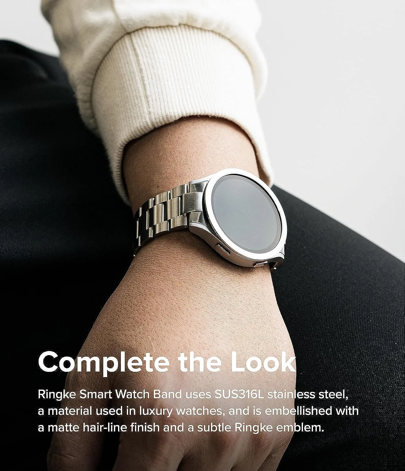 Samsung Galaxy Watch 6/5/4 44mm  Metal One Stainless Steel | Bracelet Strap - Silver