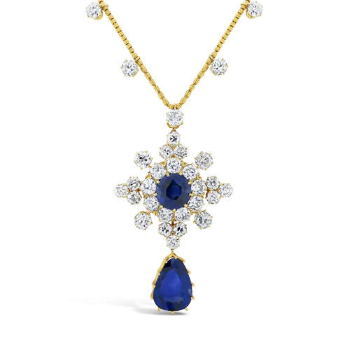 Sapphire & Diamond Tiffany Estate Necklace