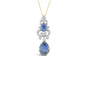 Sapphire & Diamond Victorian Necklace