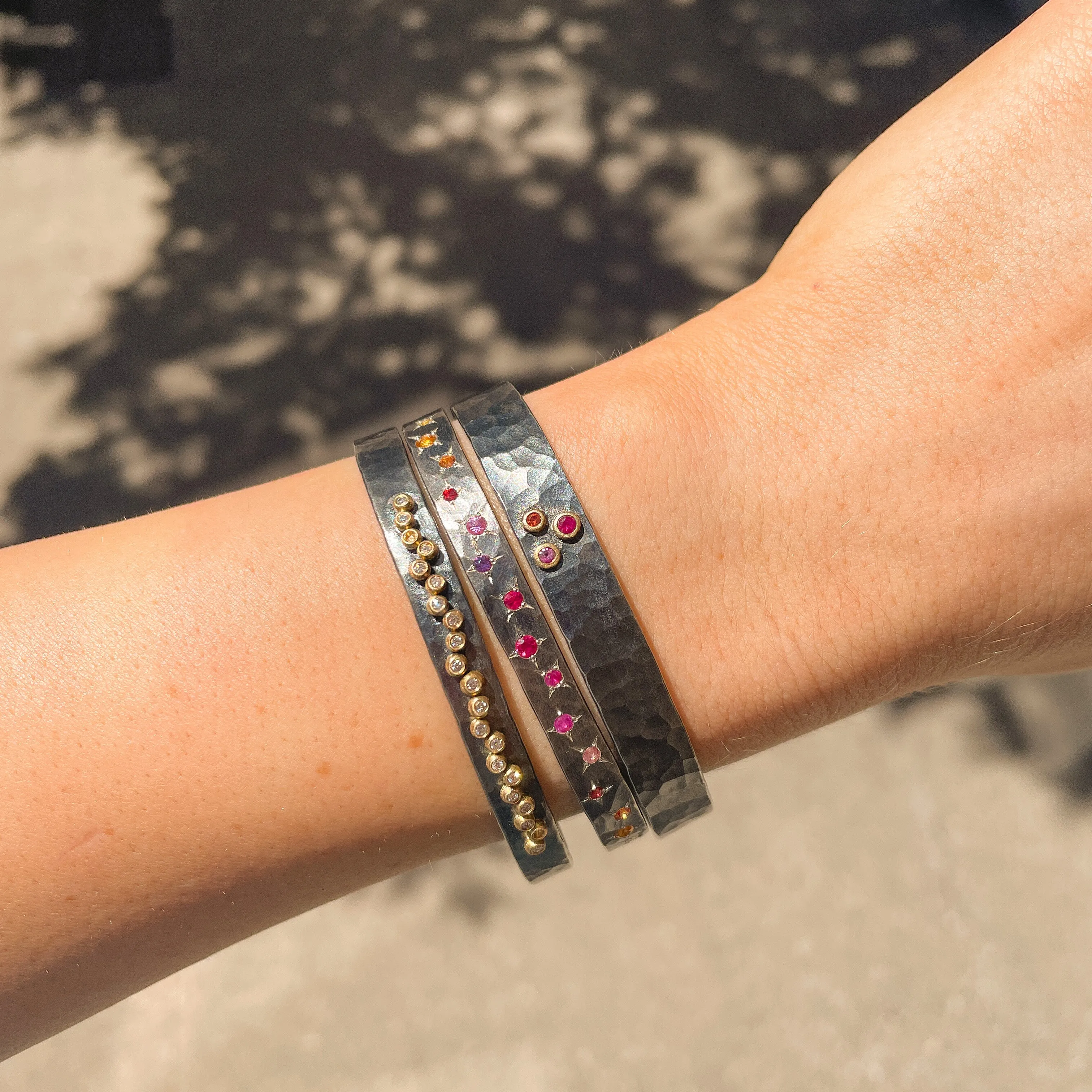 Sapphire Dance Cuff Bracelet