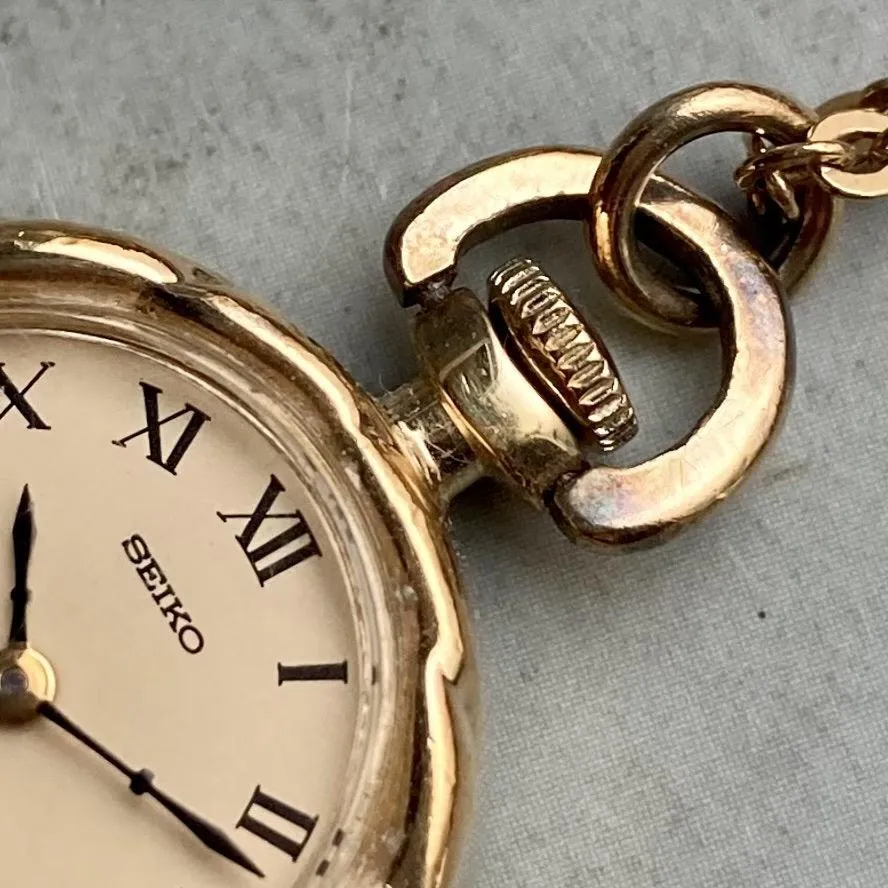 Seiko Pocket Watch 1965 23mm Pendant Watch Vintage with Chain