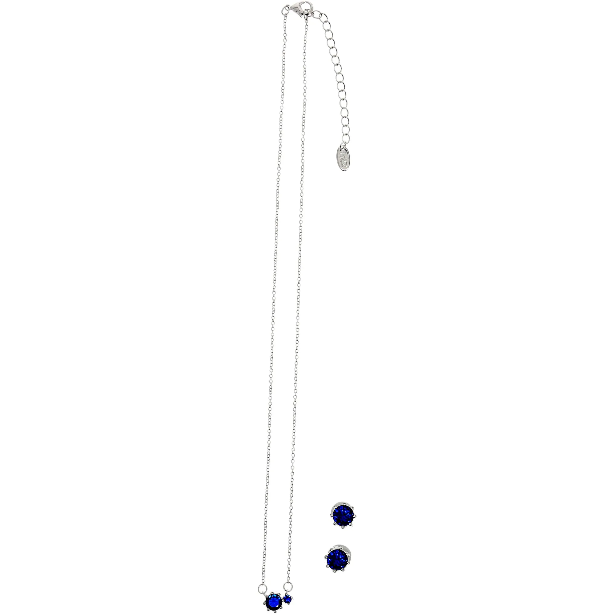 September Sapphire 16.5"-18.5" Birthstone Jewelry Gift Set