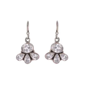 Silver And Zircon Earrings