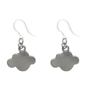 Silver Cloud Dangles Hypoallergenic Earrings for Sensitive Ears Made with Plastic Posts