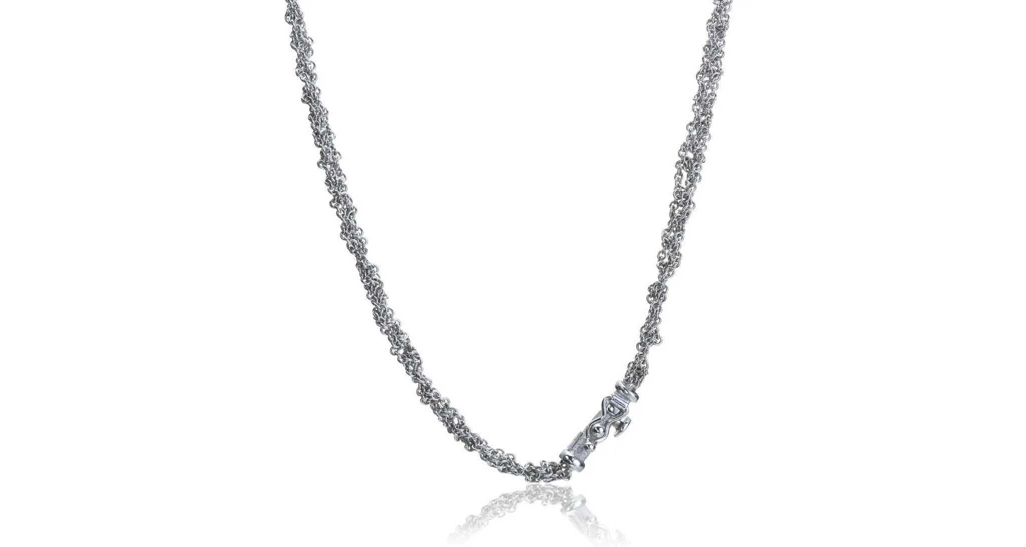 Silver, Diamond & Pearl Lariat Necklace