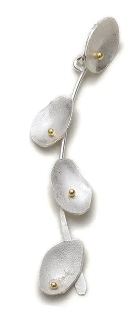 Silver Drop Petal Pendant
