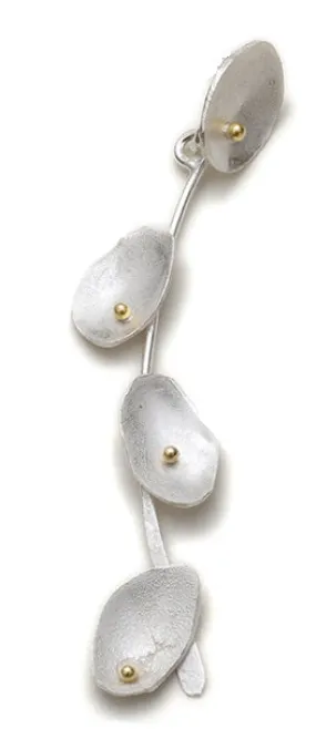 Silver Drop Petal Pendant