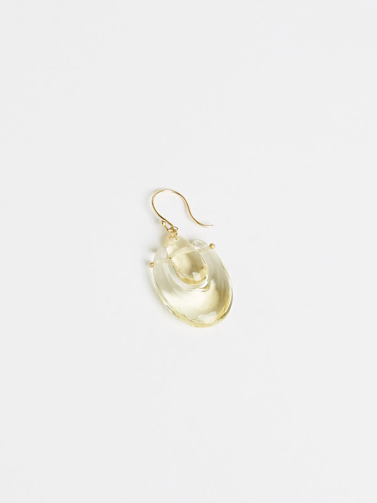 Small Citrine O'Keefe Earrings on 18k Yellow Gold
