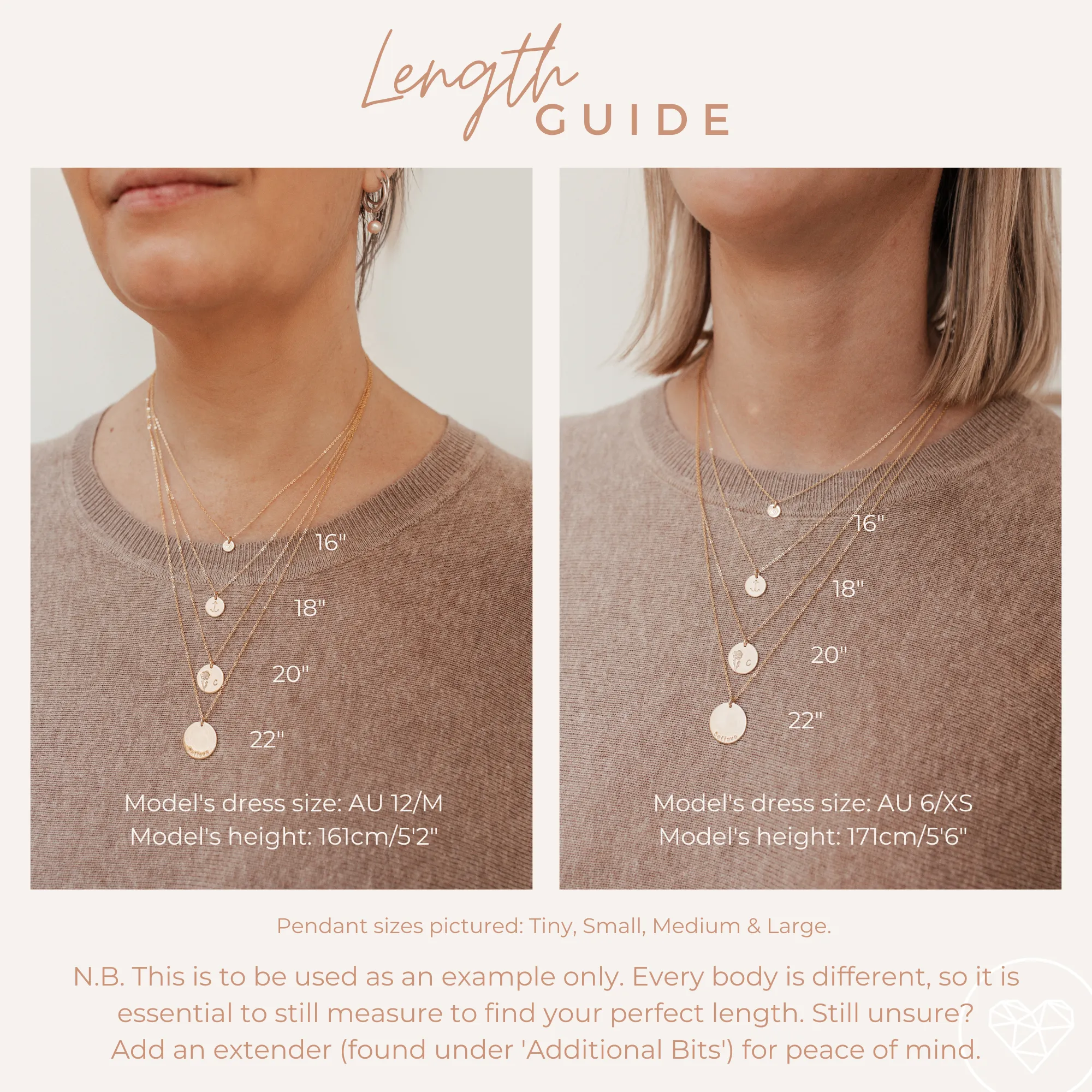 Soren • Large & Small Stacking Pendant Necklace