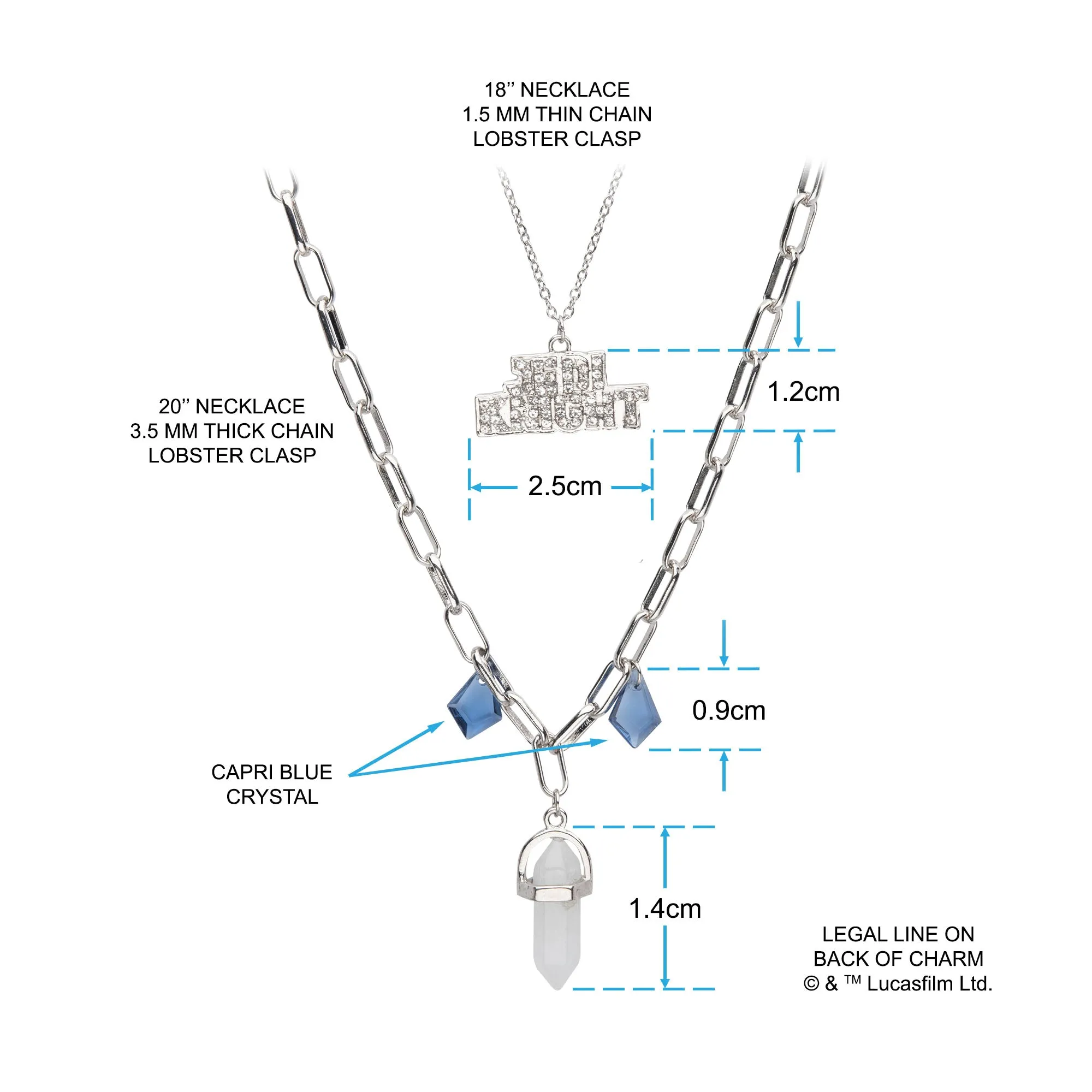 Star Wars Ahsoka Jedi Knight Tier Necklace
