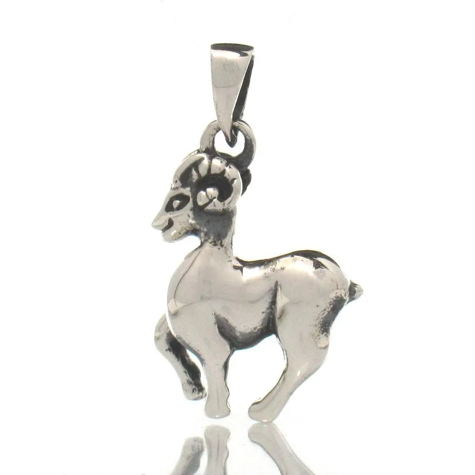 Sterling Silver Aries/Ram Pendant