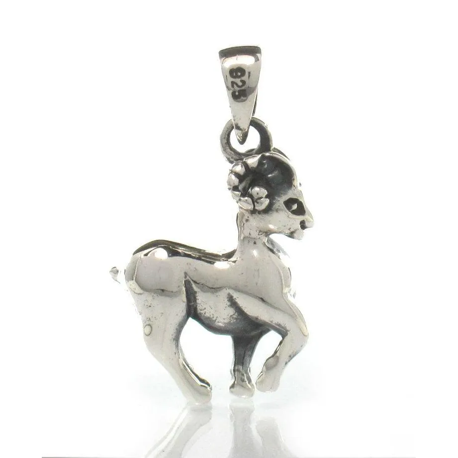 Sterling Silver Aries/Ram Pendant