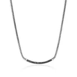 Sterling Silver Black Sapphire Essentials Collection 18 inch Necklace
