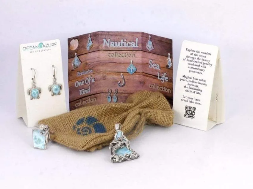 Sterling Silver Dolphin Pendant Necklace with Blue Opal and Black Spinel