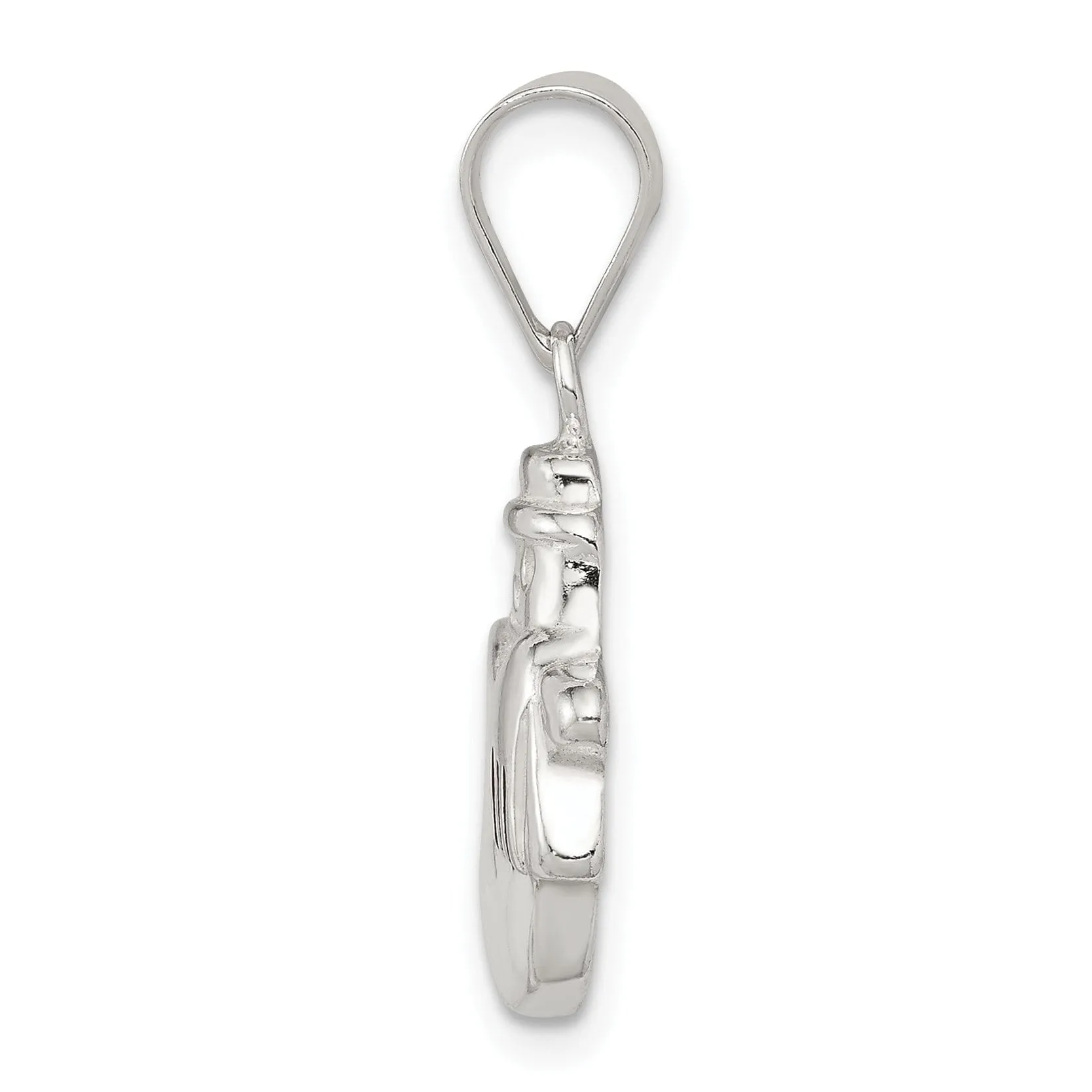 Sterling Silver Enameled Snowman Charm Pendant