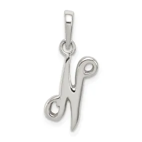 Sterling Silver Polished Initial N Pendant