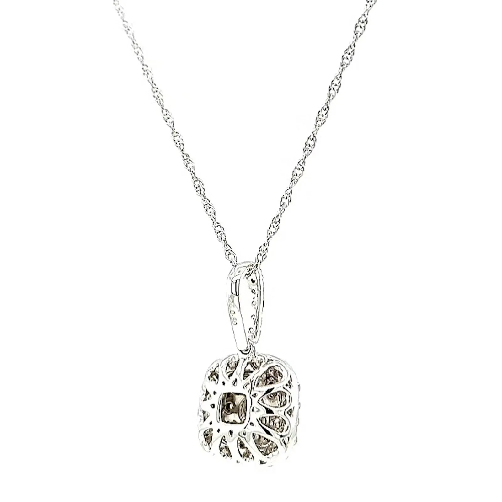 Sterling Silver Round Brilliant Cut 1/2 CARAT tw of Diamonds Pendant