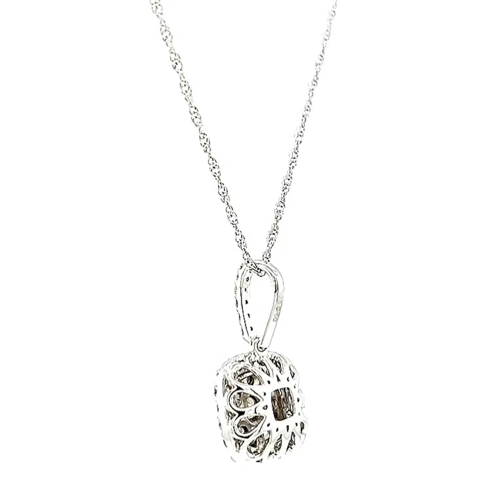 Sterling Silver Round Brilliant Cut 1/2 CARAT tw of Diamonds Pendant