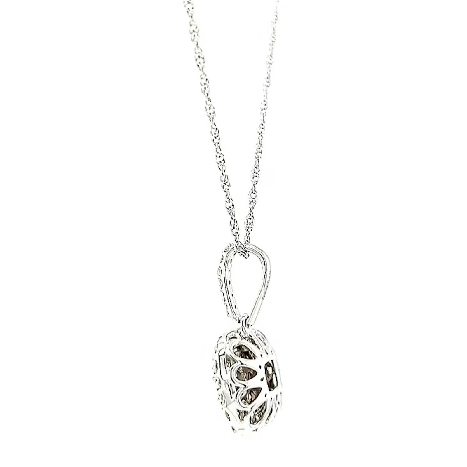 Sterling Silver Round Brilliant Cut 1/2 CARAT tw of Diamonds Pendant