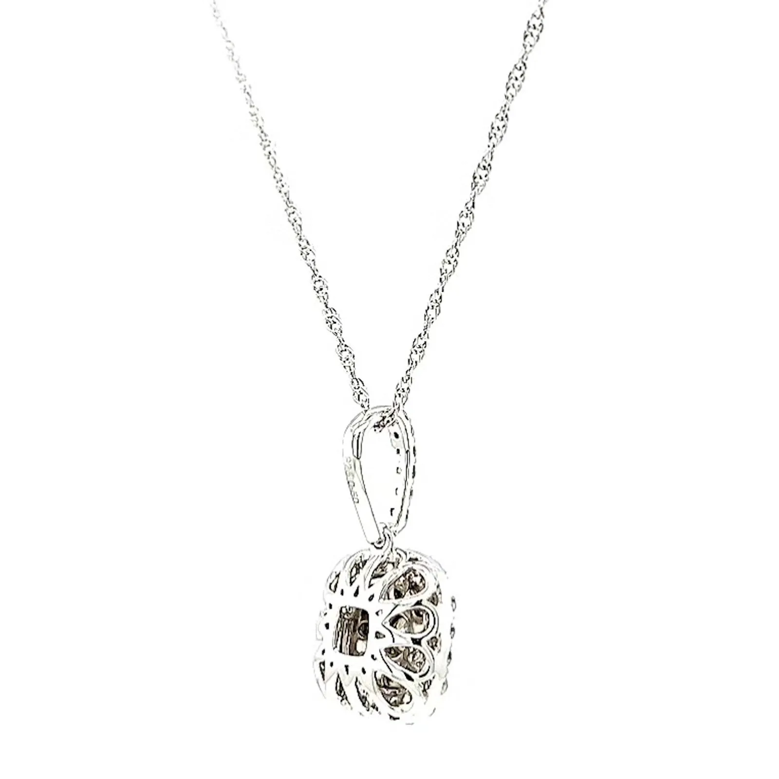 Sterling Silver Round Brilliant Cut 1/2 CARAT tw of Diamonds Pendant