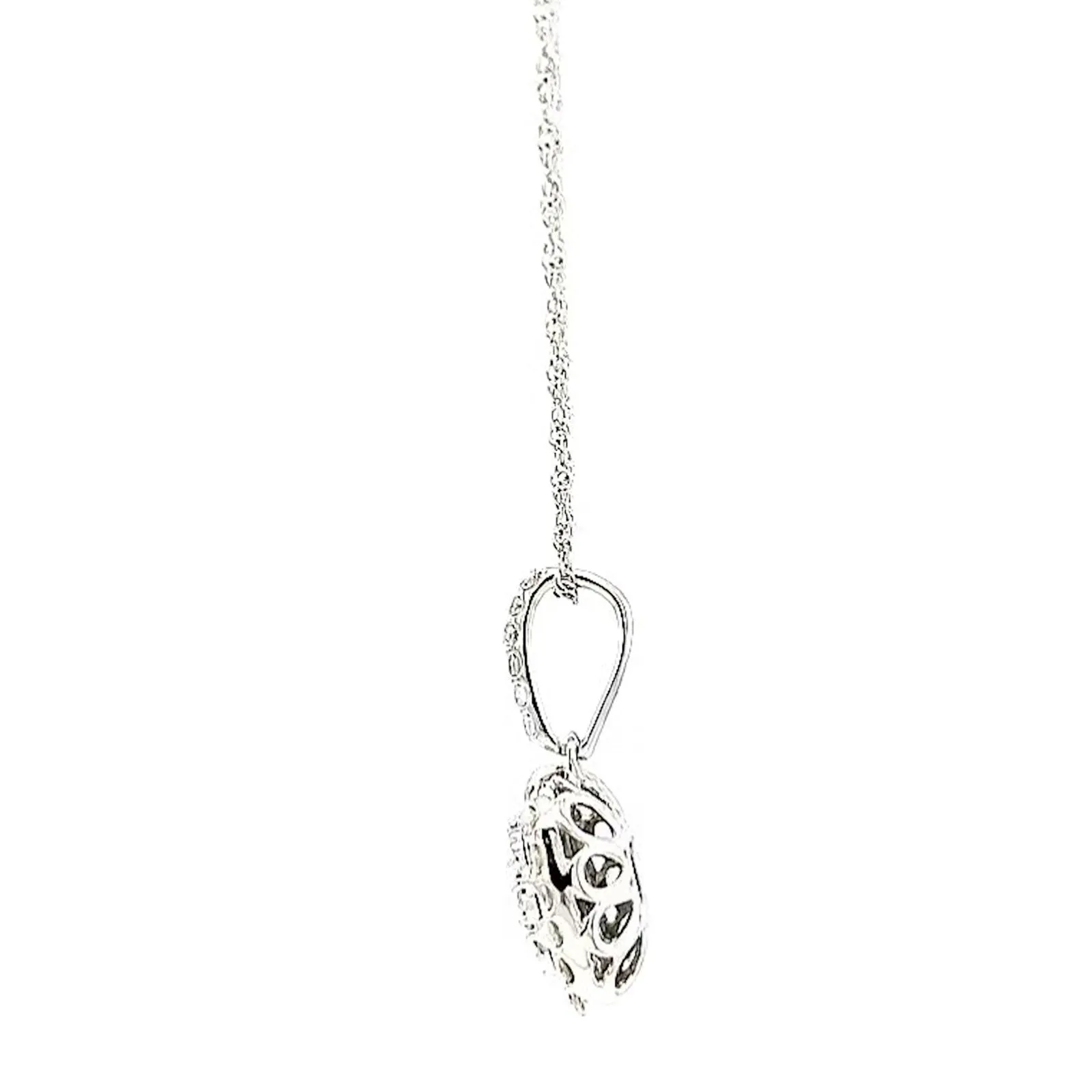 Sterling Silver Round Brilliant Cut 1/2 CARAT tw of Diamonds Pendant