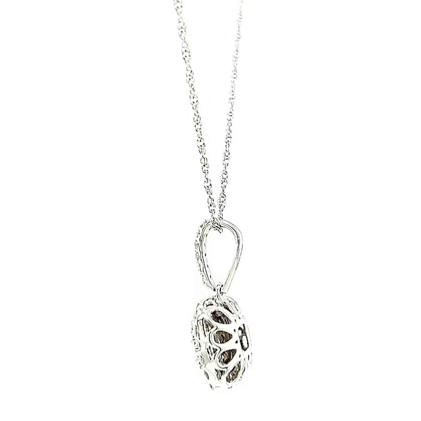 Sterling Silver Round Brilliant Cut 1/2 CARAT tw of Diamonds Pendant