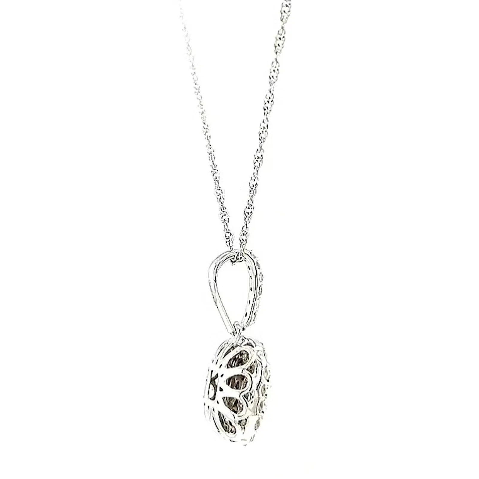 Sterling Silver Round Brilliant Cut 1/2 CARAT tw of Diamonds Pendant