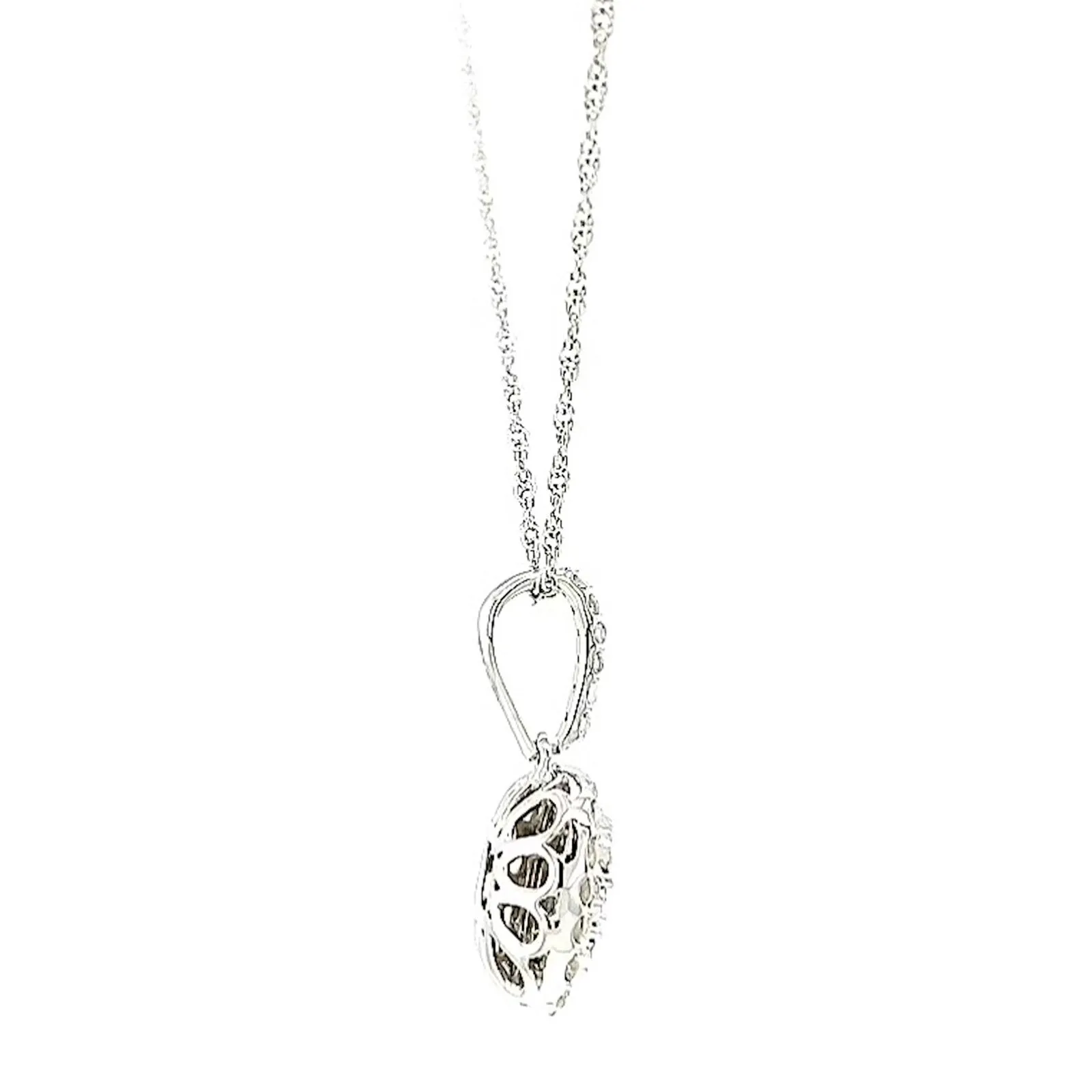 Sterling Silver Round Brilliant Cut 1/2 CARAT tw of Diamonds Pendant