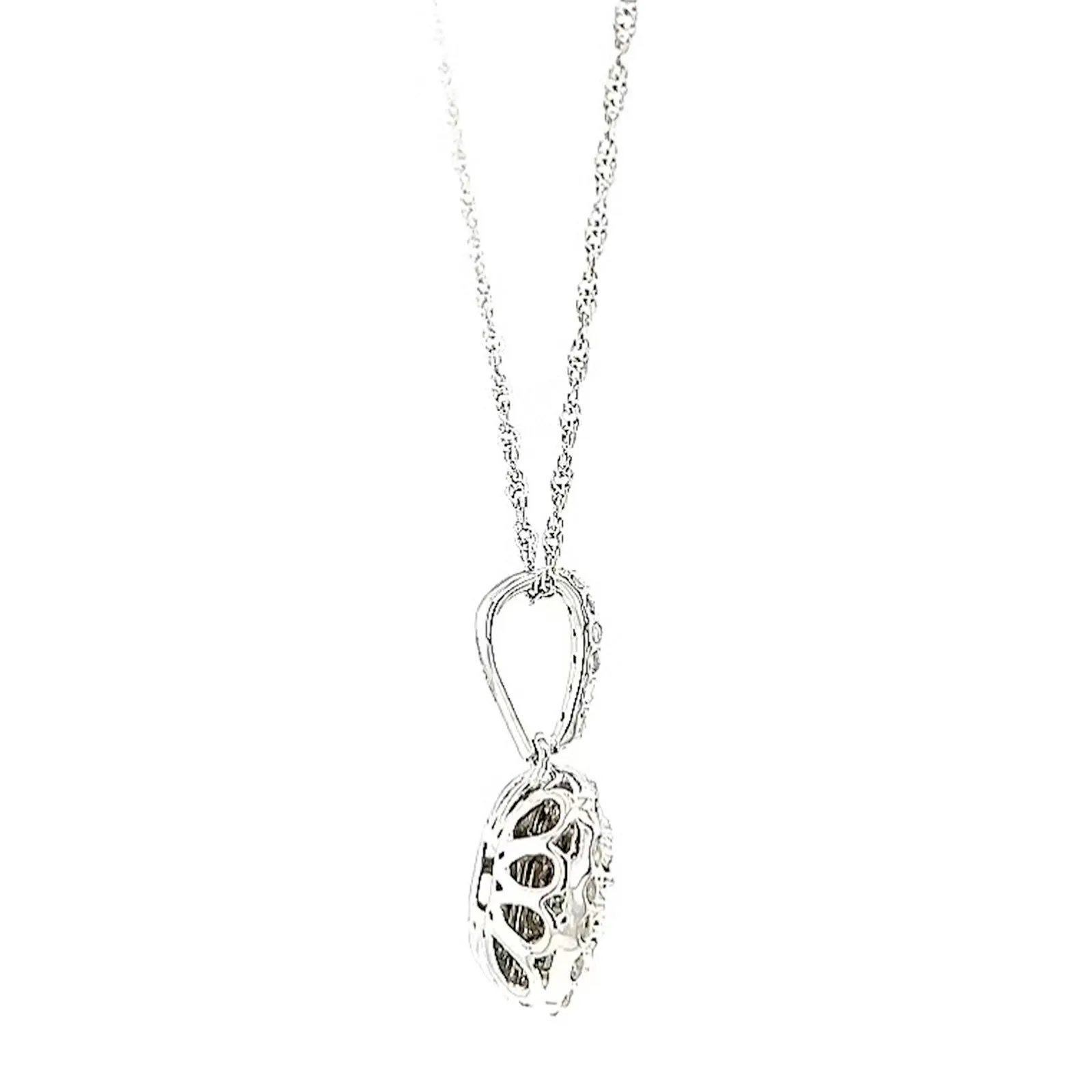 Sterling Silver Round Brilliant Cut 1/2 CARAT tw of Diamonds Pendant