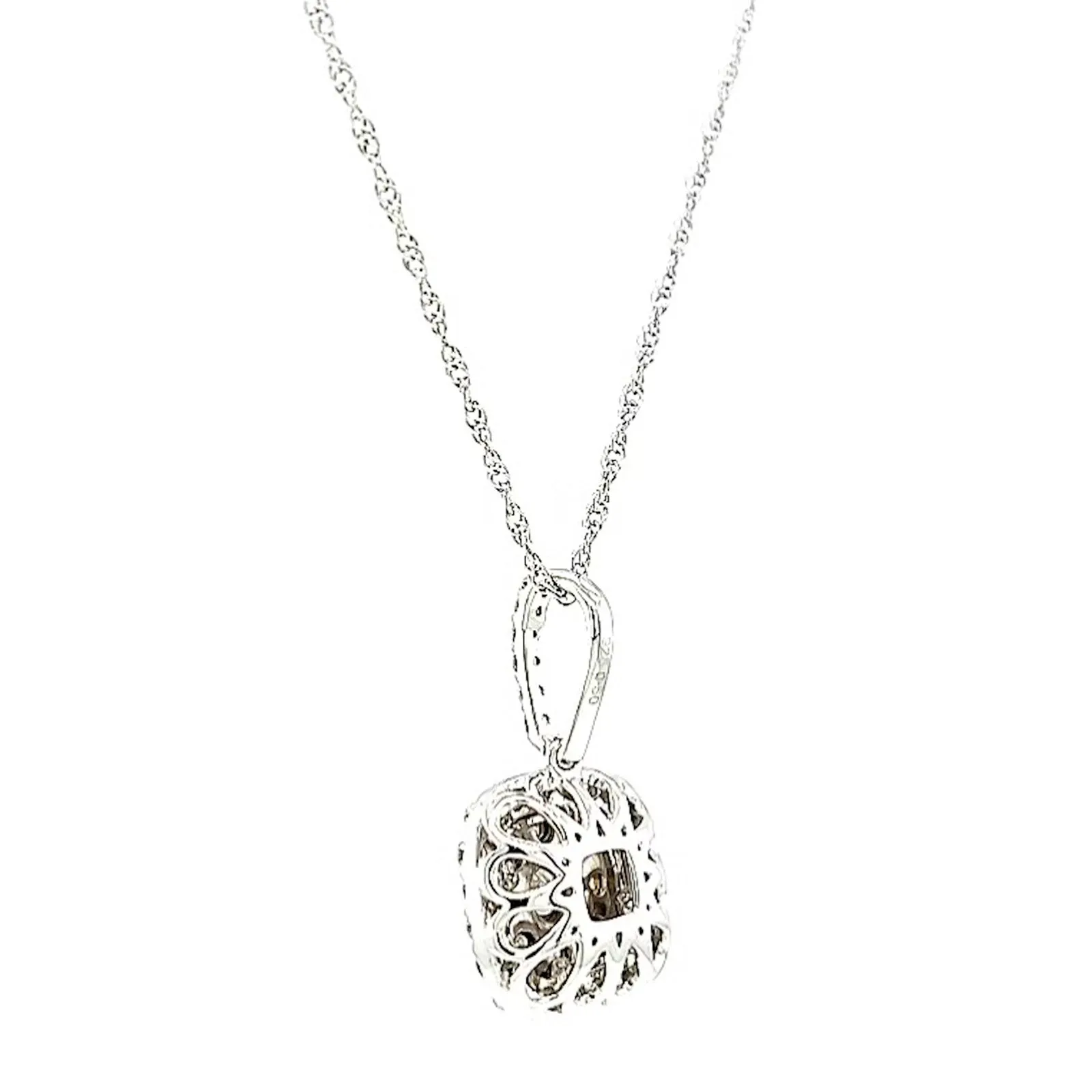 Sterling Silver Round Brilliant Cut 1/2 CARAT tw of Diamonds Pendant