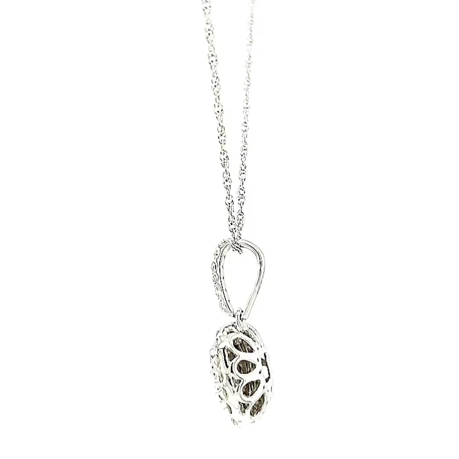 Sterling Silver Round Brilliant Cut 1/2 CARAT tw of Diamonds Pendant