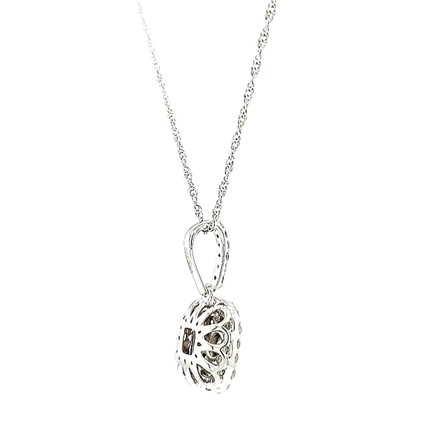 Sterling Silver Round Brilliant Cut 1/2 CARAT tw of Diamonds Pendant