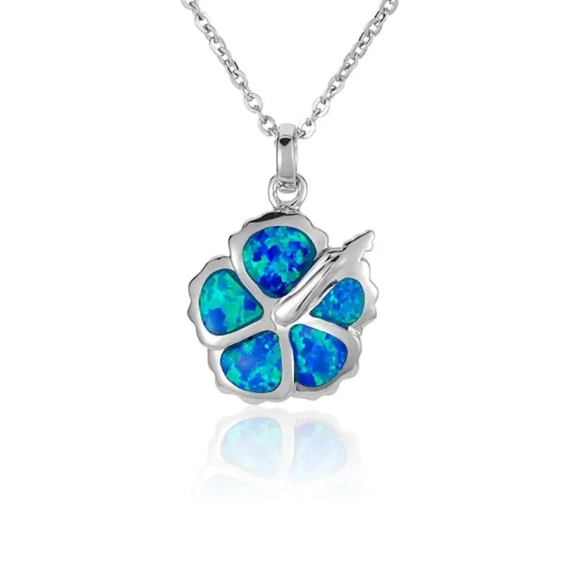 Sterling Silver Sunrise Shell Pendantwith Opal Inlay